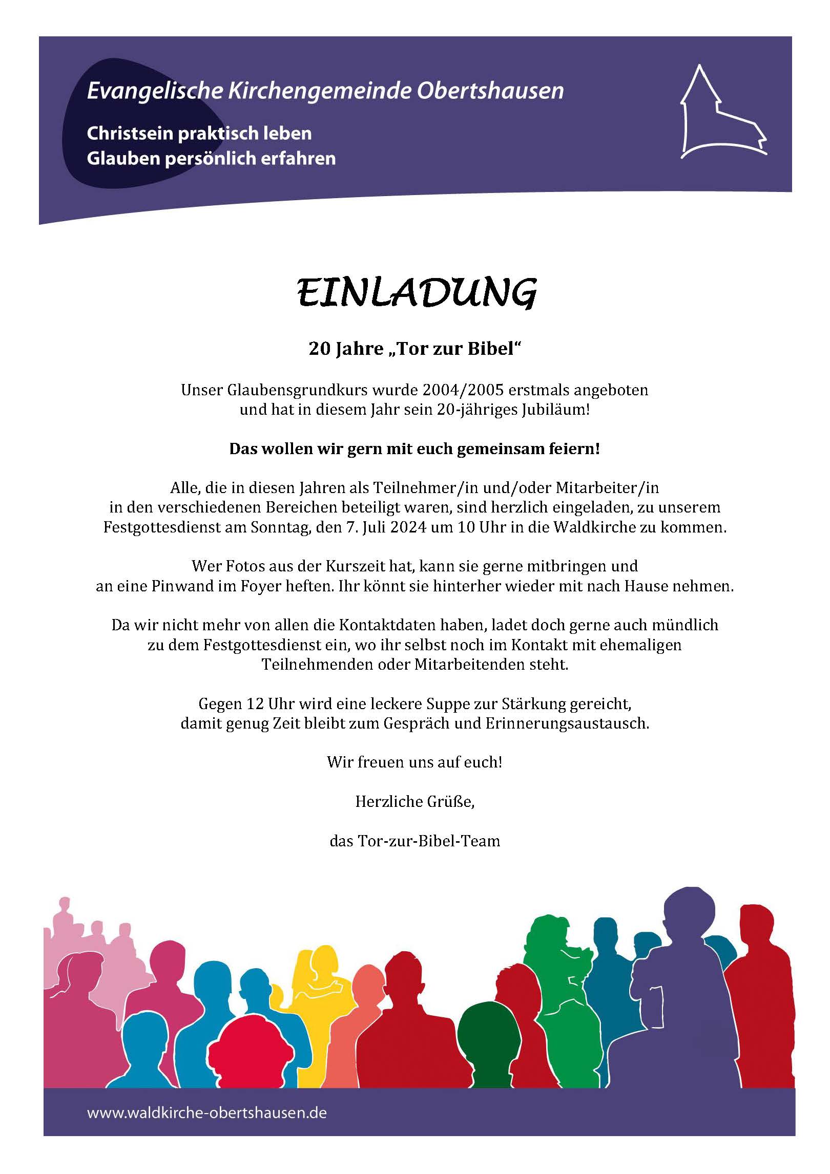 Einladung zum TzB Jubilaum am 7.7.2024